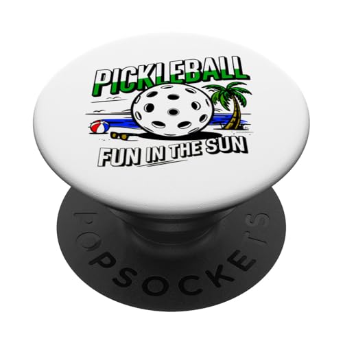 Coole Pickleball-Spaß in der Sonne, Pickleball-Liebhaber PopSockets Klebender PopGrip von Trendy Tamale