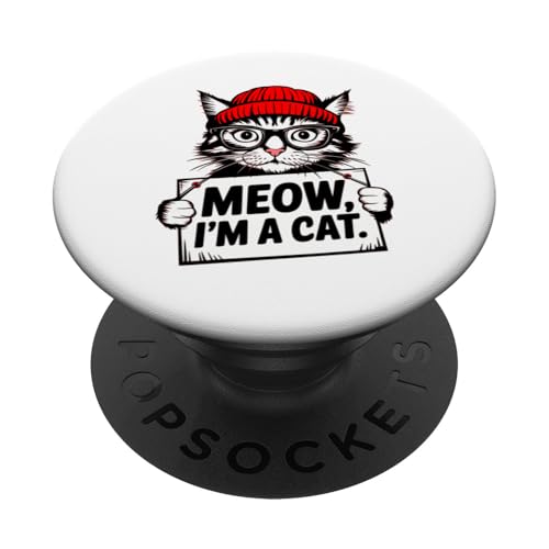 Fun Meow I'm A Cat Lover Cute Moms Dads Fans Playful Novelty PopSockets Klebender PopGrip Fun Meow I'm A Cat Lover Cute Moms Dads Fans Playful Novelty PopSockets Klebender PopGrip von Trendy Tamale