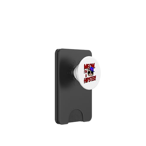 Fun Meow I'm A Hipster Cat, niedlich für Mama, Papa und Fans, Neuheit PopSockets PopWallet für MagSafe von Trendy Tamale