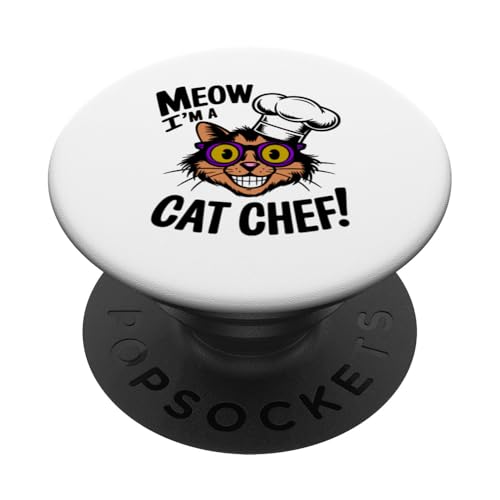 Fun Meow I'm a Cat Chef Cute for Moms Dads Playful Novelty PopSockets Klebender PopGrip Fun Meow I'm a Cat Chef Cute for Moms Dads Playful Novelty PopSockets Klebender PopGrip von Trendy Tamale