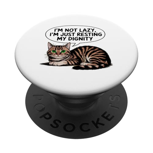 Lustige "I'm Not Lazy Cat Lover Moms Dads & Fans" verspielte Neuheit PopSockets Klebender PopGrip Lustige "I'm Not Lazy Cat Lover Moms Dads & Fans" verspielte Neuheit PopSockets Klebender PopGrip von Trendy Tamale