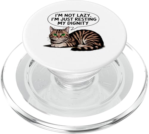 Lustige "I'm Not Lazy Cat Lover Moms Dads & Fans" verspielte Neuheit PopSockets PopGrip für MagSafe Lustige "I'm Not Lazy Cat Lover Moms Dads & Fans" verspielte Neuheit PopSockets PopGrip für MagSafe von Trendy Tamale