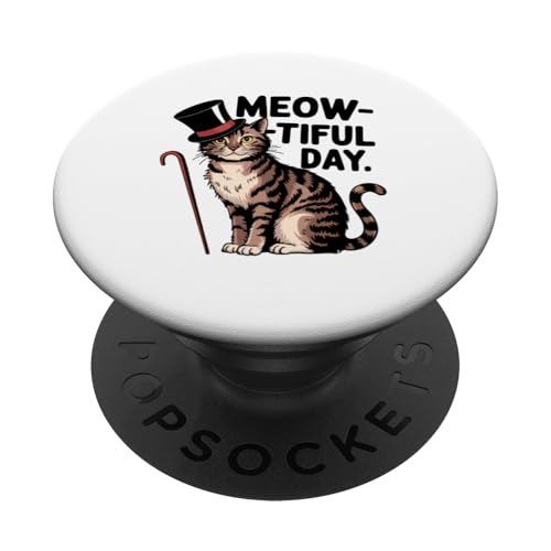 Lustige Katze miau-tiful für Katzenmütter, Väter und Fans, verspielte Neuheit PopSockets Klebender PopGrip von Trendy Tamale