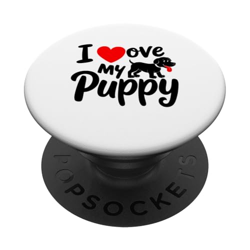 Lustiger "I Love My Puppy Cool" für Hundemütter und Väter PopSockets Klebender PopGrip Lustiger "I Love My Puppy Cool" für Hundemütter und Väter PopSockets Klebender PopGrip von Trendy Tamale