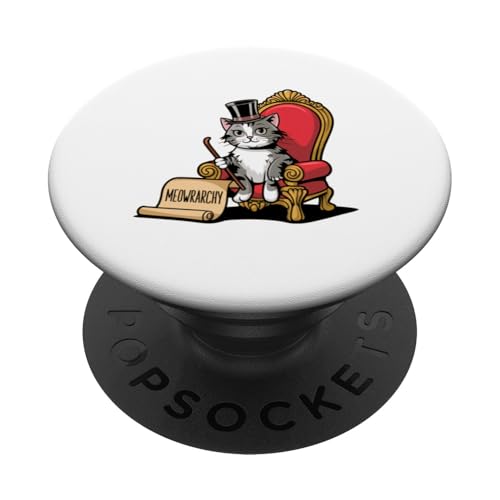 Lustiger Katzenliebhaber, Meowrarchy für Mütter, Väter, verspielte Neuheit PopSockets Klebender PopGrip von Trendy Tamale