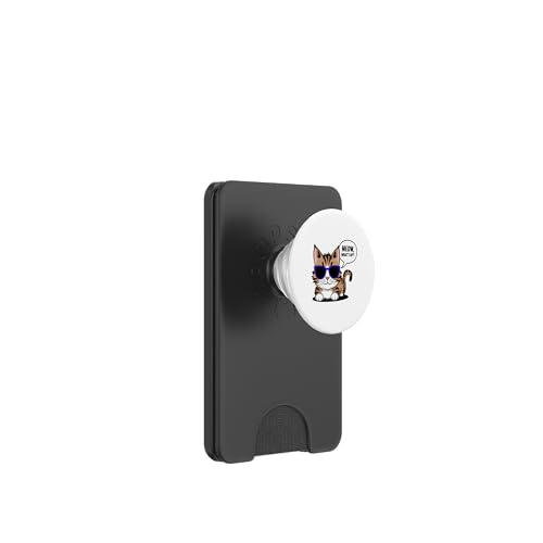 Lustiger Katzenliebhaber Meow Whats Up Moms Dads & Fans verspielte Neuheit PopSockets PopWallet für MagSafe Lustiger Katzenliebhaber Meow Whats Up Moms Dads & Fans verspielte Neuheit PopSockets PopWallet für MagSafe von Trendy Tamale