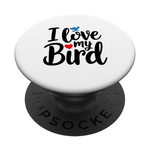 Lustiges Design "I Love My Bird", Blau PopSockets Klebender PopGrip Lustiges Design "I Love My Bird", Blau PopSockets Klebender PopGrip von Trendy Tamale