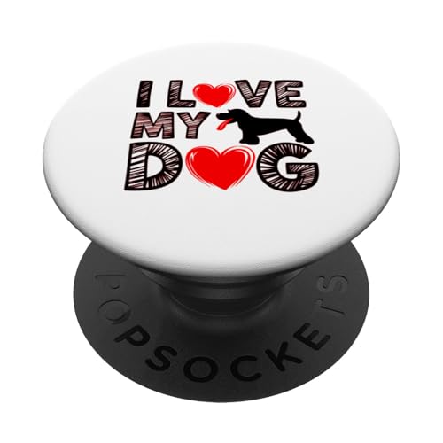 Lustiges "I Love My Dog" für Hundemütter, Väter, niedlicher Welpe PopSockets Klebender PopGrip Lustiges "I Love My Dog" für Hundemütter, Väter, niedlicher Welpe PopSockets Klebender PopGrip von Trendy Tamale