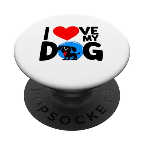 Lustiges "I Love My Dog" für Hundemütter, Väter, niedlicher Welpe PopSockets Klebender PopGrip Lustiges "I Love My Dog" für Hundemütter, Väter, niedlicher Welpe PopSockets Klebender PopGrip von Trendy Tamale