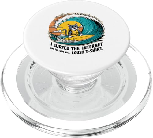Lustiges Surfen im Internet, niedliche Katze für Fans von Mama und Papa, Neuheit PopSockets PopGrip für MagSafe von Trendy Tamale