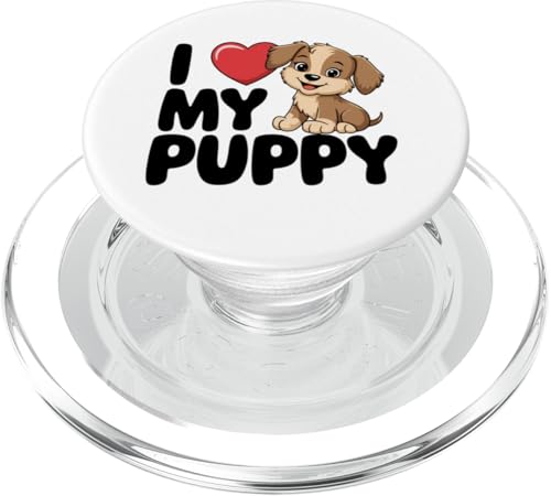 Playful I Love My Puppy Cool für Hundemütter und Väter PopSockets PopGrip für MagSafe Playful I Love My Puppy Cool für Hundemütter und Väter PopSockets PopGrip für MagSafe von Trendy Tamale