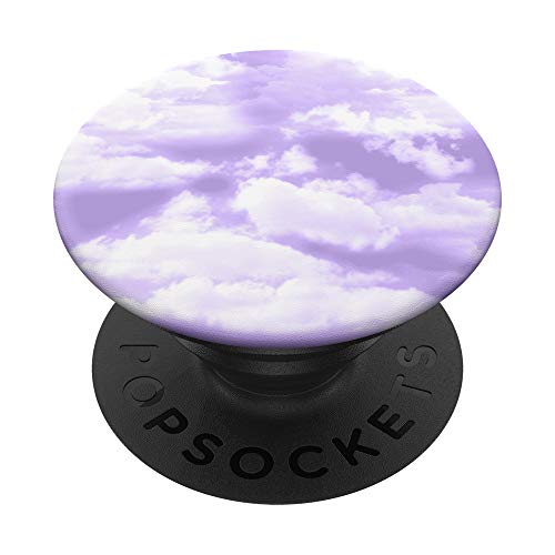 Ästhetische Wolken Lila Lavendel Himmel Süße Trendy Cloud PopSockets PopGrip: Ausziehbarer Sockel und Griff für Handys/Tablets mit Tauschbarem Top von TrendyGrips