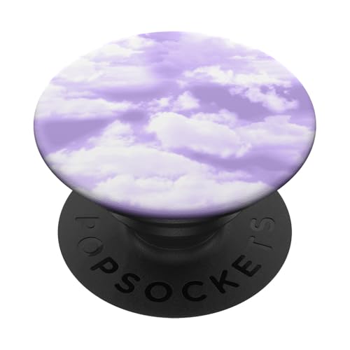 Ästhetische Wolken Lila Lavendel Himmel Süße Trendy Cloud PopSockets PopGrip: Ausziehbarer Sockel und Griff für Handys/Tablets mit Tauschbarem Top von TrendyGrips