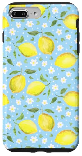 Aquarell -Zitronen -Fruchtmuster Blau Daisy Country Chic Hülle für iPhone 7 Plus/8 Plus von TrendyGrips