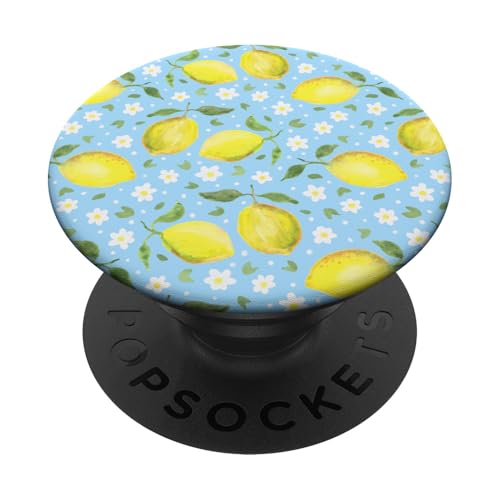 Aquarell -Zitronen -Fruchtmuster Blau Daisy Country Chic PopSockets Klebender PopGrip Aquarell -Zitronen -Fruchtmuster Blau Daisy Country Chic PopSockets Klebender PopGrip von TrendyGrips