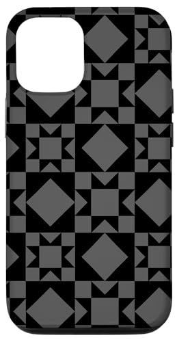 Grau und schwarzer Sternquilt Geometrisches Blockmuster Hülle für iPhone 12/12 Pro Grau und schwarzer Sternquilt Geometrisches Blockmuster Hülle für iPhone 12/12 Pro von TrendyGrips