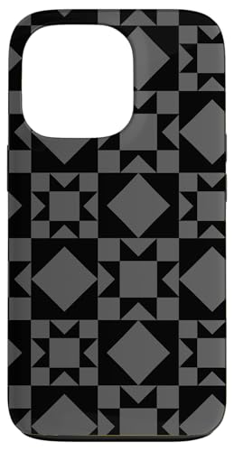 Grau und schwarzer Sternquilt Geometrisches Blockmuster Hülle für iPhone 13 Pro Grau und schwarzer Sternquilt Geometrisches Blockmuster Hülle für iPhone 13 Pro von TrendyGrips