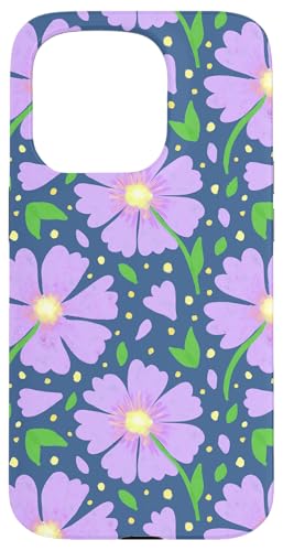Lila Blüten niedliche ästhetische Aquarellblumenmuster Hülle für iPhone 15 Pro Lila Blüten niedliche ästhetische Aquarellblumenmuster Hülle für iPhone 15 Pro von TrendyGrips