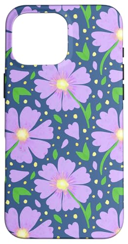 Lila Blüten niedliche ästhetische Aquarellblumenmuster Hülle für iPhone 16 Pro Max Lila Blüten niedliche ästhetische Aquarellblumenmuster Hülle für iPhone 16 Pro Max von TrendyGrips