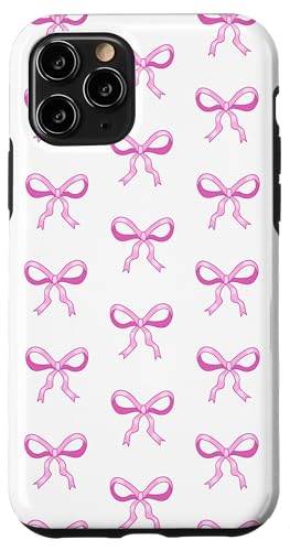 Nette rosa Bögen ziemlich girly Coquette -Bandmuster Hülle für iPhone 11 Pro von TrendyGrips