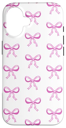 Nette rosa Bögen ziemlich girly Coquette -Bandmuster Hülle für iPhone 16 von TrendyGrips
