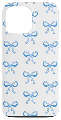 Niedliche zierliche blaue Bögen ziemlich girly Coquette Hülle für iPhone 13 Pro Max von TrendyGrips