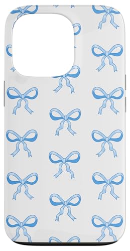Niedliche zierliche blaue Bögen ziemlich girly Coquette Hülle für iPhone 13 Pro von TrendyGrips