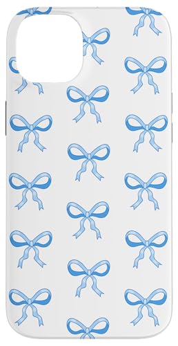 Niedliche zierliche blaue Bögen ziemlich girly Coquette Hülle für iPhone 14 Plus von TrendyGrips