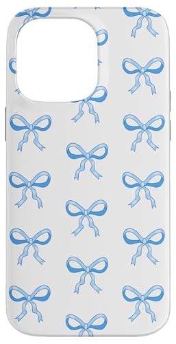 Niedliche zierliche blaue Bögen ziemlich girly Coquette Hülle für iPhone 14 Pro Max von TrendyGrips