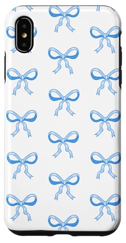 Niedliche zierliche blaue Bögen ziemlich girly Coquette Hülle für iPhone XS Max von TrendyGrips