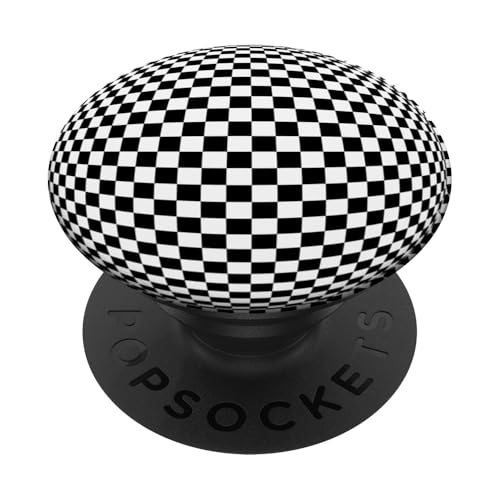 Schwarz -Weiß -Checker -Design PopSockets Klebender PopGrip Schwarz -Weiß -Checker -Design PopSockets Klebender PopGrip von TrendyGrips
