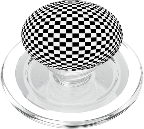 Schwarz -Weiß -Checker -Design PopSockets PopGrip für MagSafe von TrendyGrips