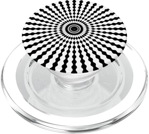 Schwarz -Weiß -Trippy -Zirkusstreifen optische Täuschung PopSockets PopGrip für MagSafe Schwarz -Weiß -Trippy -Zirkusstreifen optische Täuschung PopSockets PopGrip für MagSafe von TrendyGrips