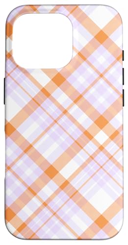 Süß Hellrosa Orange Preppy Karo Kariert Gingham Frühling Hülle für iPhone 16 Pro Süß Hellrosa Orange Preppy Karo Kariert Gingham Frühling Hülle für iPhone 16 Pro von TrendyGrips
