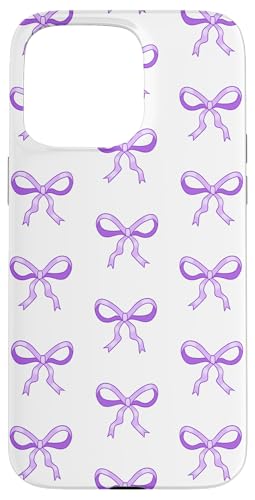 Zierliche lila Bögen süßes hübsches girly Coquette -Band Hülle für iPhone 15 Pro Max von TrendyGrips