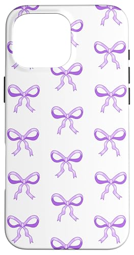 Zierliche lila Bögen süßes hübsches girly Coquette -Band Hülle für iPhone 16 Pro Max von TrendyGrips