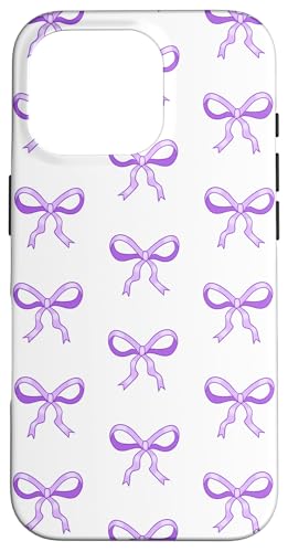 Zierliche lila Bögen süßes hübsches girly Coquette -Band Hülle für iPhone 16 Pro von TrendyGrips