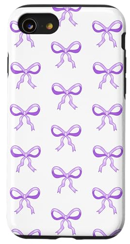 Zierliche lila Bögen süßes hübsches girly Coquette -Band Hülle für iPhone SE (2020) / 7 / 8 von TrendyGrips