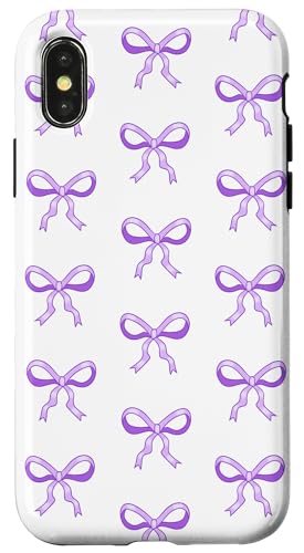 Zierliche lila Bögen süßes hübsches girly Coquette -Band Hülle für iPhone X/XS von TrendyGrips