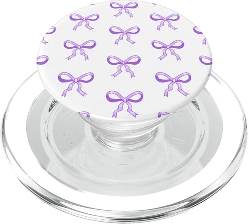 Zierliche lila Bögen süßes hübsches girly Coquette -Band PopSockets PopGrip für MagSafe von TrendyGrips