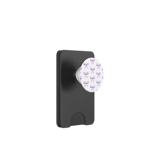 Zierliche lila Bögen süßes hübsches girly Coquette -Band PopSockets PopWallet für MagSafe von TrendyGrips