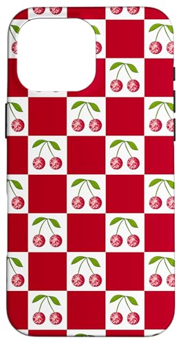 Disco -Ballkirschen weißer rotes Checker Kirschmuster Hülle für iPhone 16 Pro Max Disco -Ballkirschen weißer rotes Checker Kirschmuster Hülle für iPhone 16 Pro Max von Trendygrips