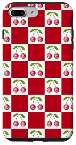 Disco -Ballkirschen weißer rotes Checker Kirschmuster Hülle für iPhone 7 Plus/8 Plus Disco -Ballkirschen weißer rotes Checker Kirschmuster Hülle für iPhone 7 Plus/8 Plus von Trendygrips