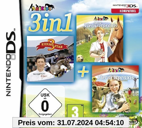 3 in 1 - Meine Tierarztpraxis + Riding Star 3 + Meine Tierarztpraxis: Australien - [Nintendo DS] von Treva Entertainment