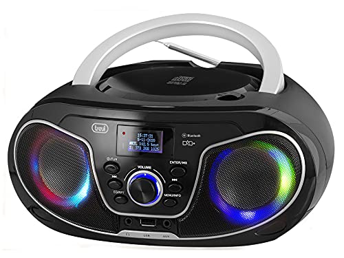 Trevi CMP 588 DAB Tragbares Stereo mit DAB/DAB+ und FM mit RDS, Dot Matrix Display mit hoher Ablesbarkeit, CD, MP3, USB, AUX-IN, Bluetooth, Kopfhörerbuchse von Trevi