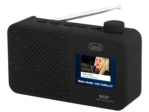 Trevi DAB 7F96 R Tragbares Radio mit DAB/DAB+/FM-Empfänger, 2 Zoll Farbdisplay, Speicherstationen, Bluetooth, AUX-IN, Uhr mit Zwei programmierbaren Alarmen, wiederaufladbarer Akku Trevi DAB 7F96 R Tragbares Radio mit DAB/DAB+/FM-Empfänger, 2 Zoll Farbdisplay, Speicherstationen, Bluetooth, AUX-IN, Uhr mit Zwei programmierbaren Alarmen, wiederaufladbarer Akku von Trevi
