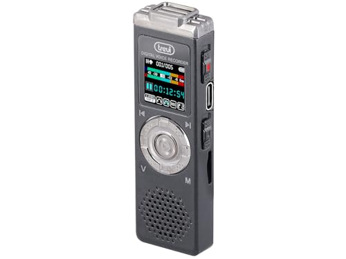 Trevi DR 437 SA2 Mini-Diktiergerät mit internem Speicher von 8 GB, Aufnahme bis zu 580 h, interner Lithium-Akku Trevi DR 437 SA2 Mini-Diktiergerät mit internem Speicher von 8 GB, Aufnahme bis zu 580 h, interner Lithium-Akku von Trevi