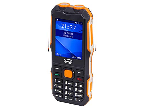 Trevi FORTE 70 Arbeitstelefon, Stoßfest, Lange Akkulaufzeit, Robustes Smartphone mit 2,4" LCD-Display, Einfache Bedienung, Doppelte Taschenlampe, Leistungsstarker Lautsprecher, Wireless, Kamera von Trevi