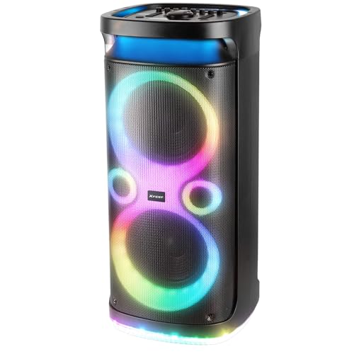 Trevi XF 3150 KB Tragbarer Karaoke-Lautsprecher 130 W, kabellose Audio-Konnektivität, USB/SD, Disk-Lichter, TWS-Funktion und Mikrofon im Lieferumfang enthalten, integrierter Akku Trevi XF 3150 KB Tragbarer Karaoke-Lautsprecher 130 W, kabellose Audio-Konnektivität, USB/SD, Disk-Lichter, TWS-Funktion und Mikrofon im Lieferumfang enthalten, integrierter Akku von Trevi