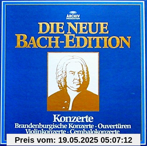 Die Neue Bach-Edition: KONZERTE (Brandenburgische Konzerte, Ouvertüren (Orchestersuiten), Cembalokonzerte, Violinkonzerte) [Vinyl Schallplatte] [10 LP Box-Set] von Trevor Pinnock